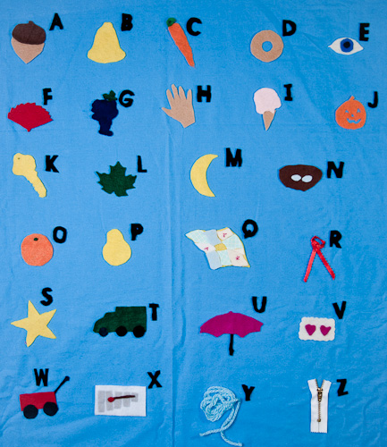 Felt Item ABCs, cut out felt items to learn the alphabet