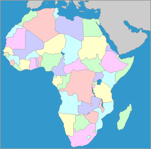 africa political map with capitals