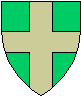 Learn the rules of heraldry by making a medieval shield in the cross pattern 