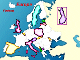 Map puzzle of Europe