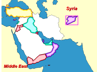 Countries and capitals of the Middle East 