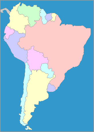Learn the countries and capitals of South America with this quick interactive reference map.