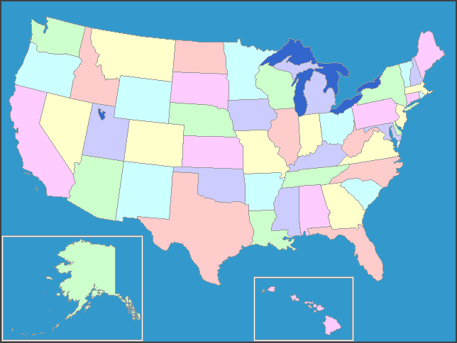 map of us states and capitals. US States, Capitals and Map