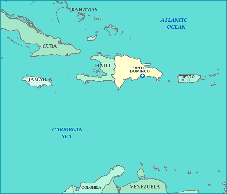 Print this map of Dominican Republic