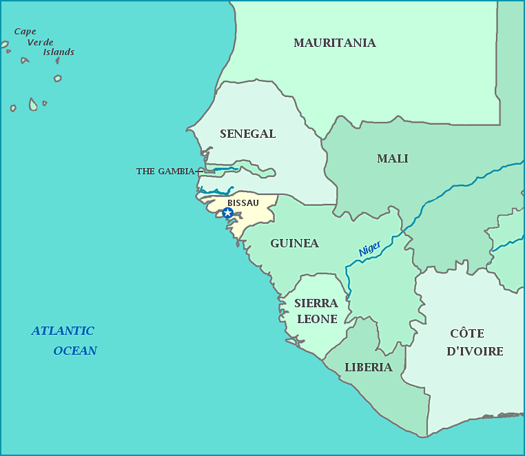 Print this map of Guinea-Bissau