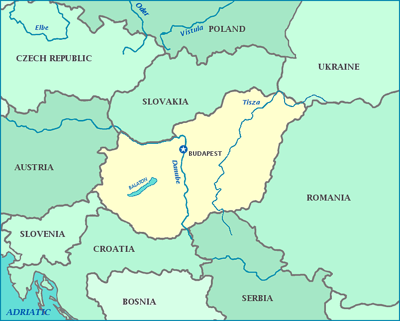 map of hungary. Map of Hungary, Slovakia,