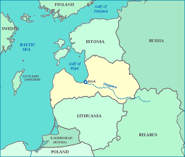 Print this map of Latvia