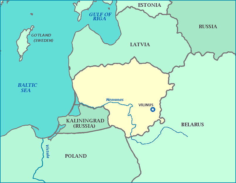 map of lithuania in europe. Map of Lithuania, Latvia,