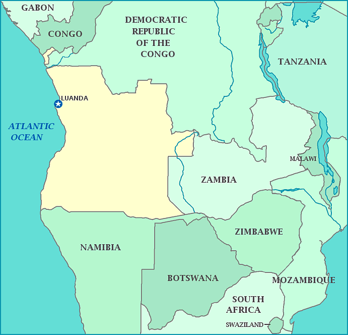 Print this map of Angola