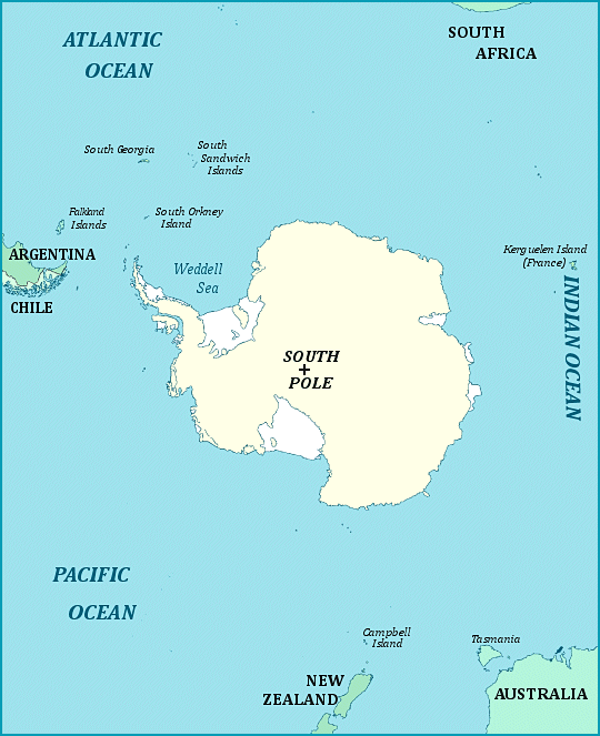 Print this map of Antarctica