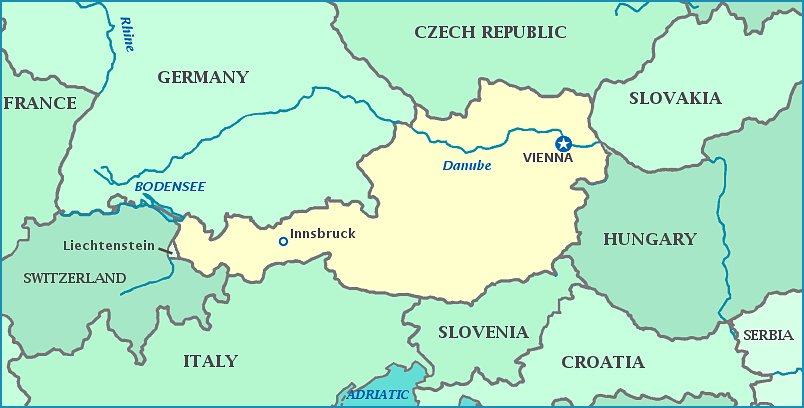 Austria Map--map of Austria