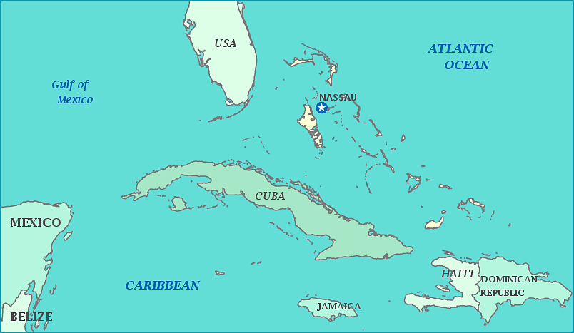 Print this map of Bahamas