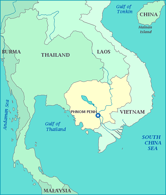 Print this map of Cambodia