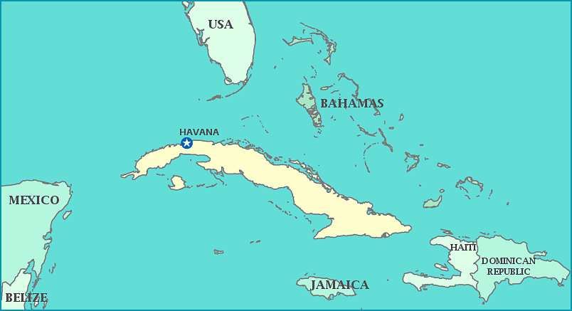 Cuba map, Map of Cuba, Havana, Bahamas, Haiti, Florida, Caribbean Sea