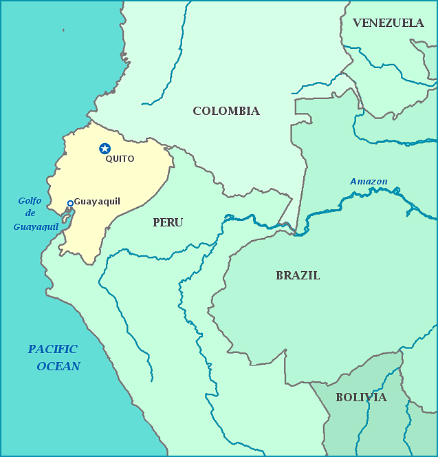 Print this map of Ecuador