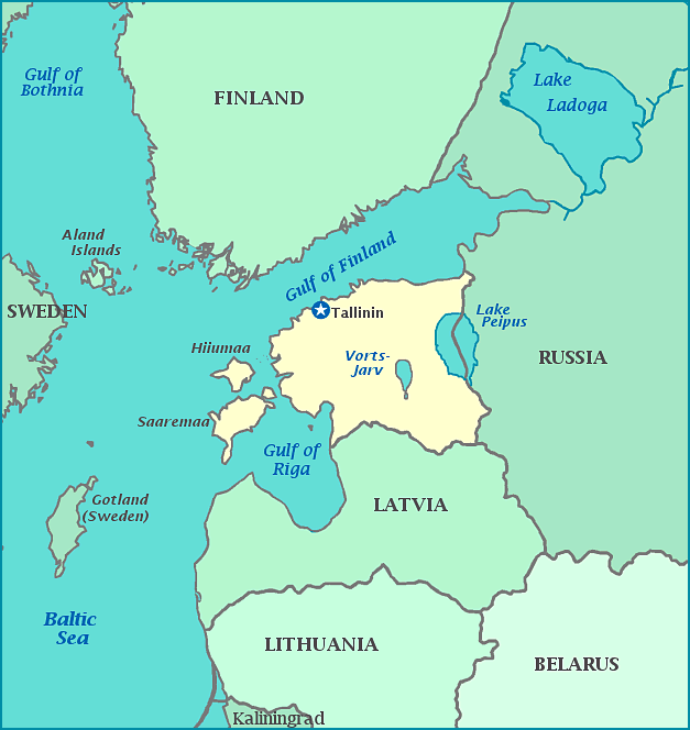 maps of estonia. Map of Estonia, Latvia,