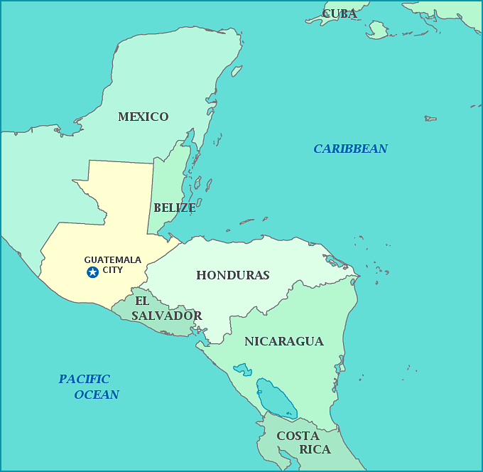 Print this map of Guatemala