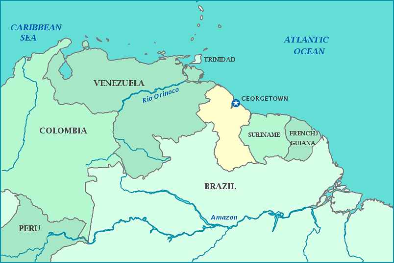 Print this map of Guyana
