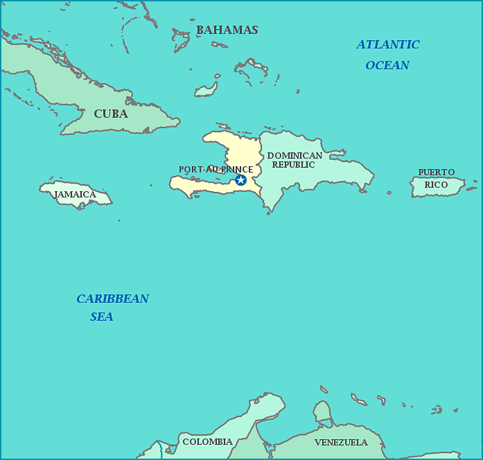 haiti dominican map