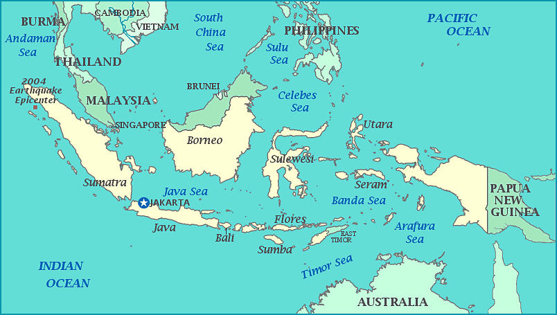 Print this map of Indonesia