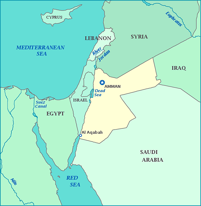 Print this map of Jordan