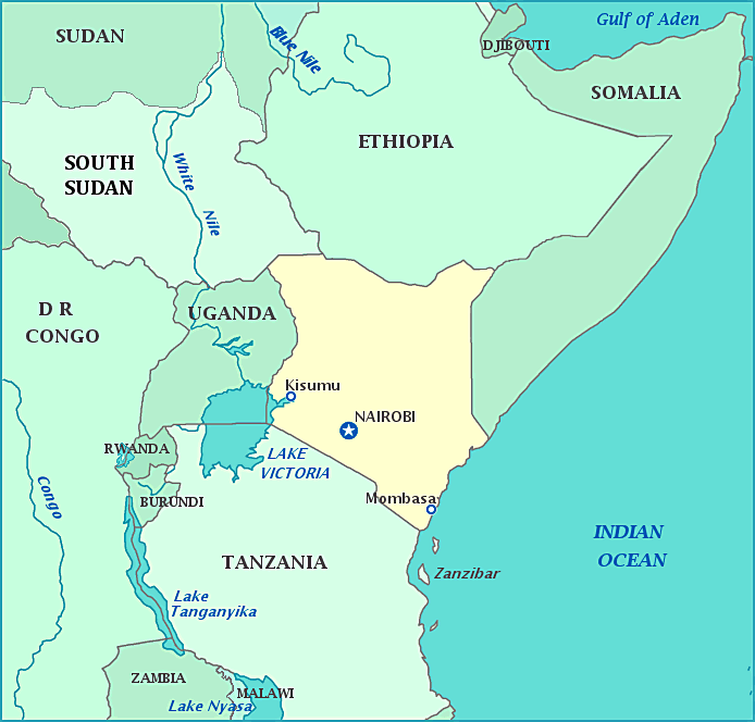 Print this map of Kenya
