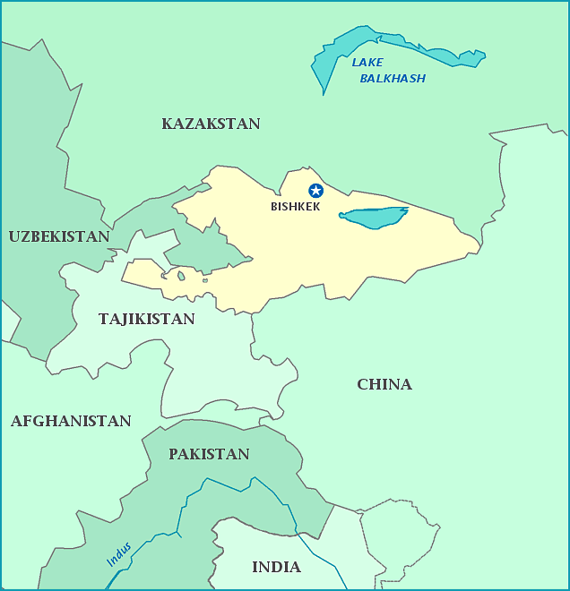 outline map of kyrgyzstan. Print this map of Kyrgyzstan