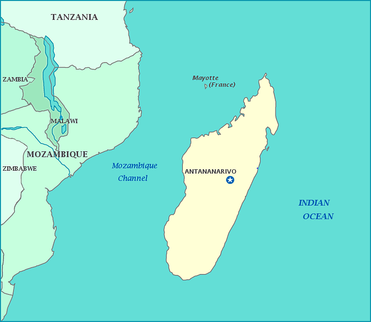 Print this map of Madagascar