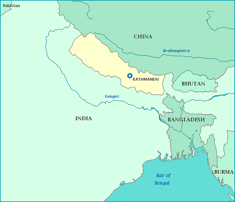 Print this map of Nepal