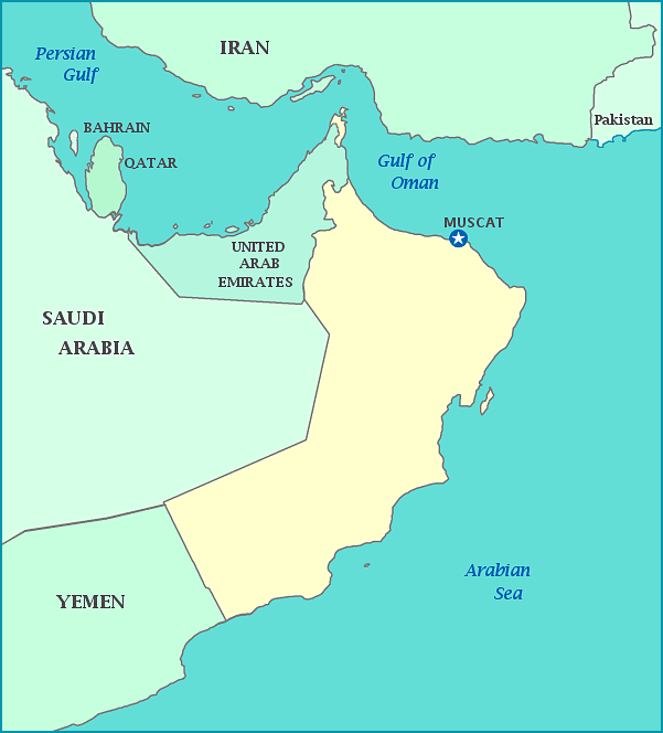 Print this map of Oman