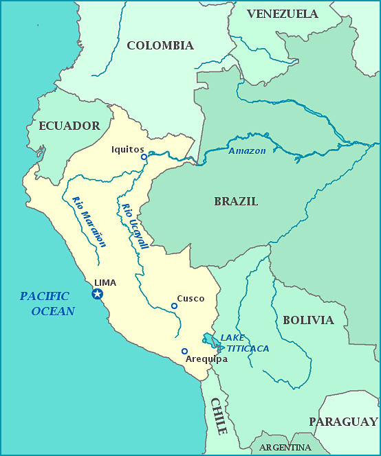 map of peru in south america. More Maps of South America