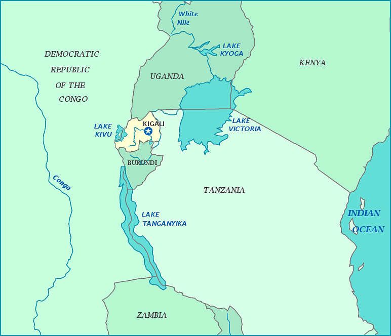 map of rwanda and burundi