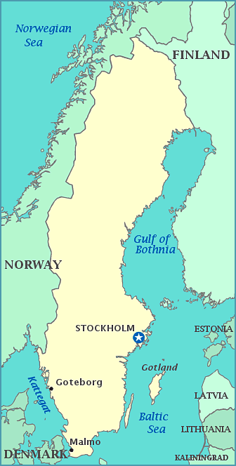 Print this map of Sweden