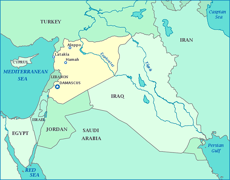 maps of syria. Syria map, Map of Syria,