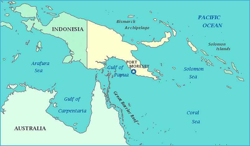 Print this map of Papua New Guinea