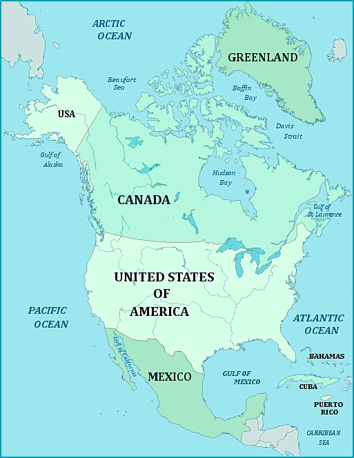 Map of North America