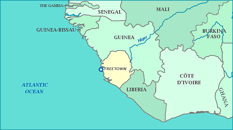 Print this map of Sierra Leone