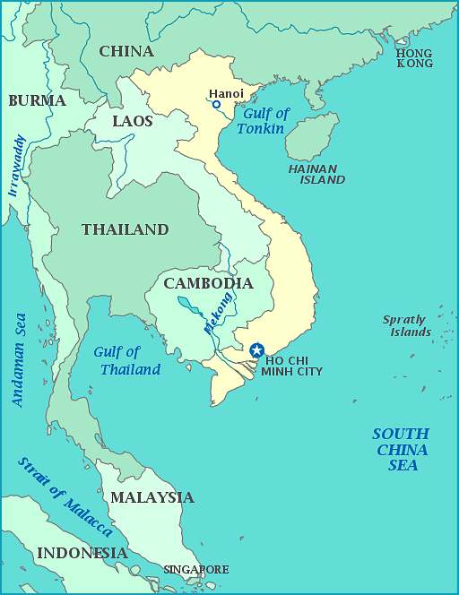 Print this map of Vietnam