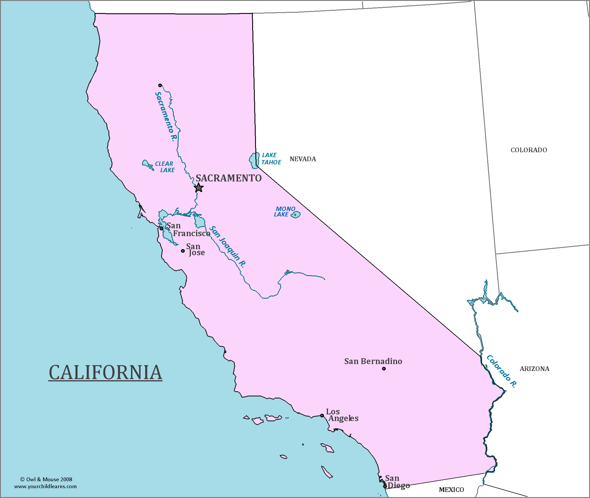California State Map - Map of California and Information About the State