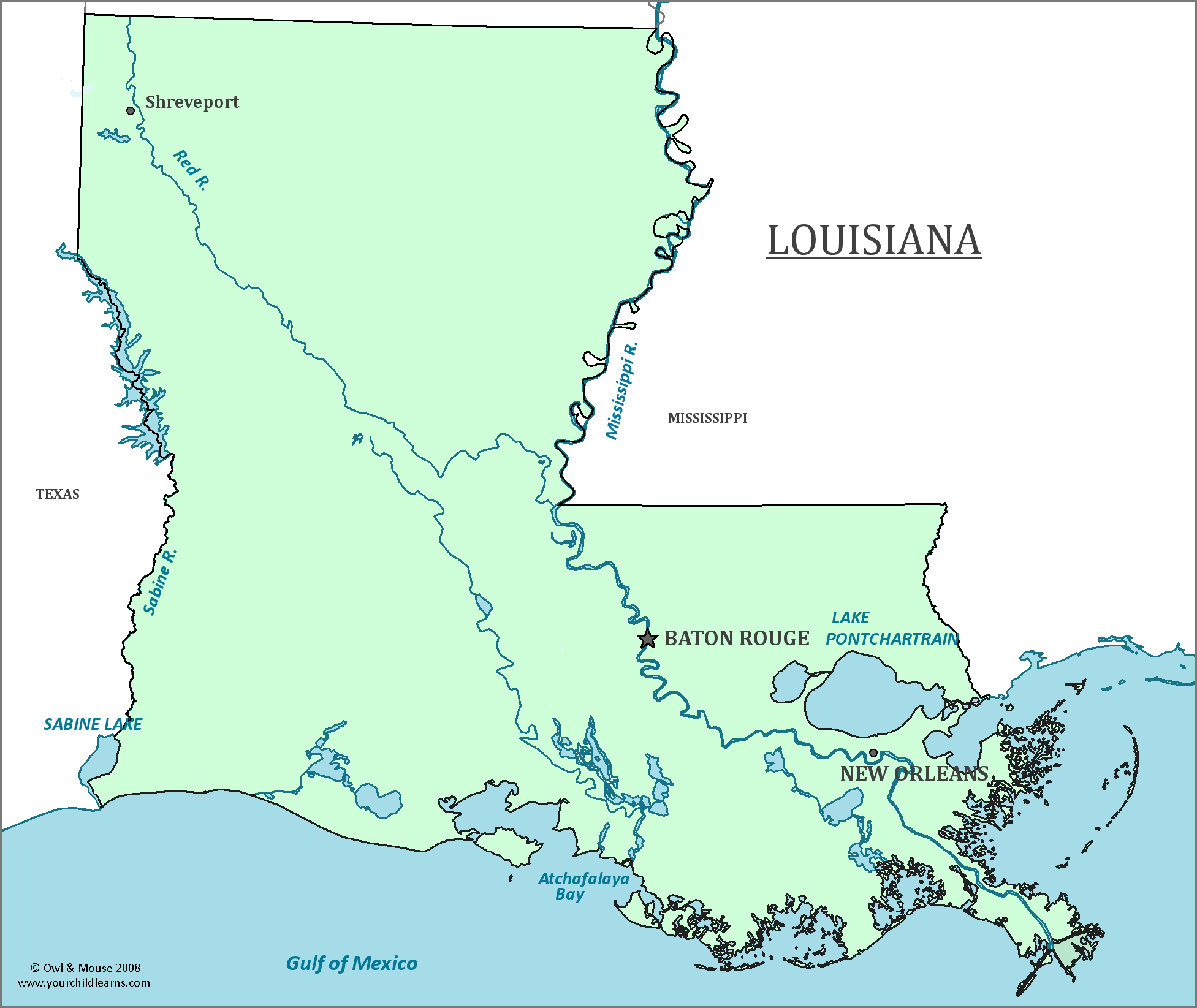 Map Of Louisiana And Mississippi - Maping Resources