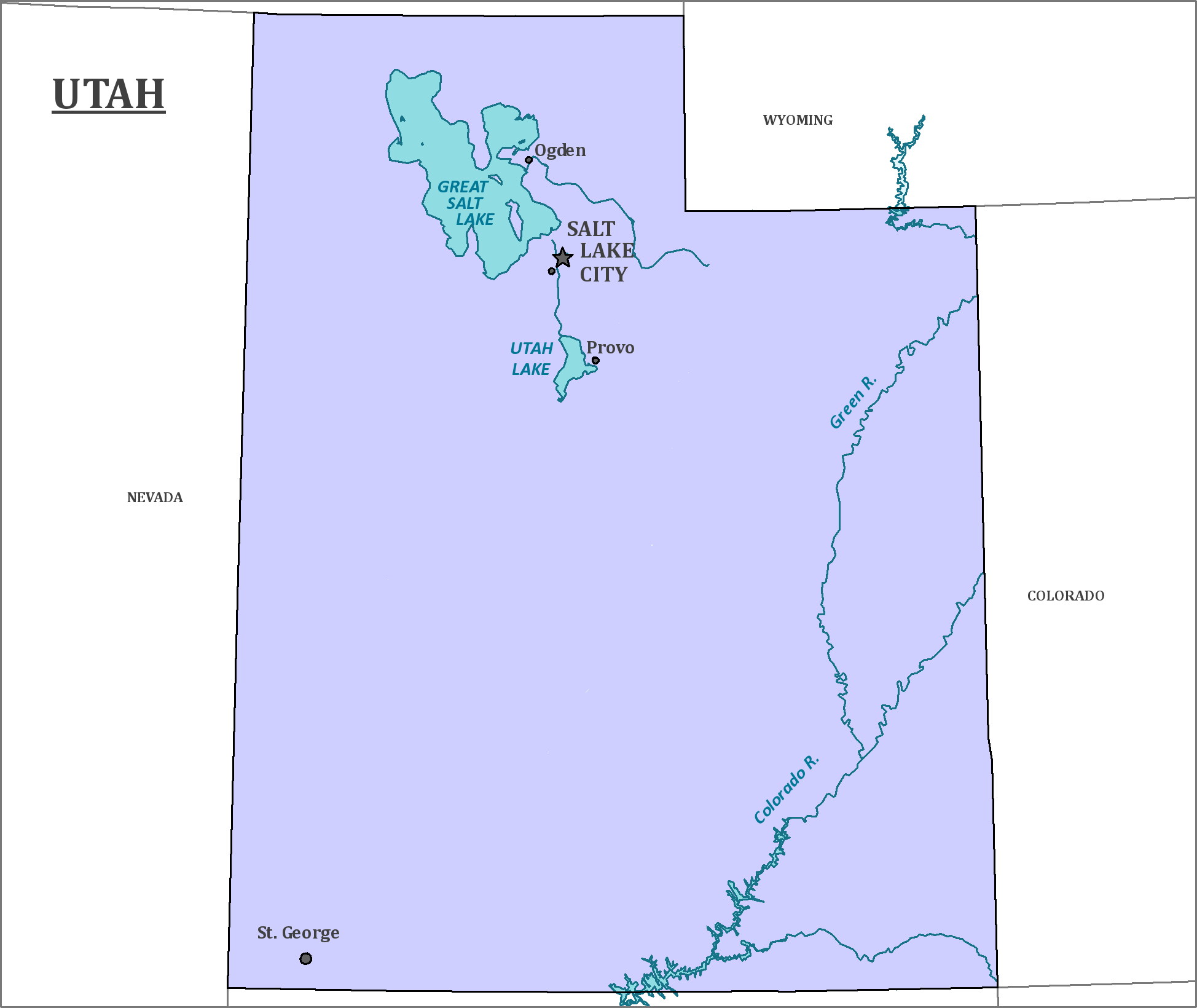Utah State Map Map Of Utah And Information About The State