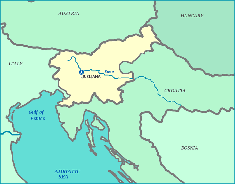 Print this map of Slovenia