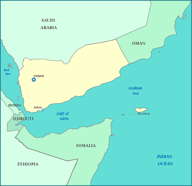 Print this map of Yemen