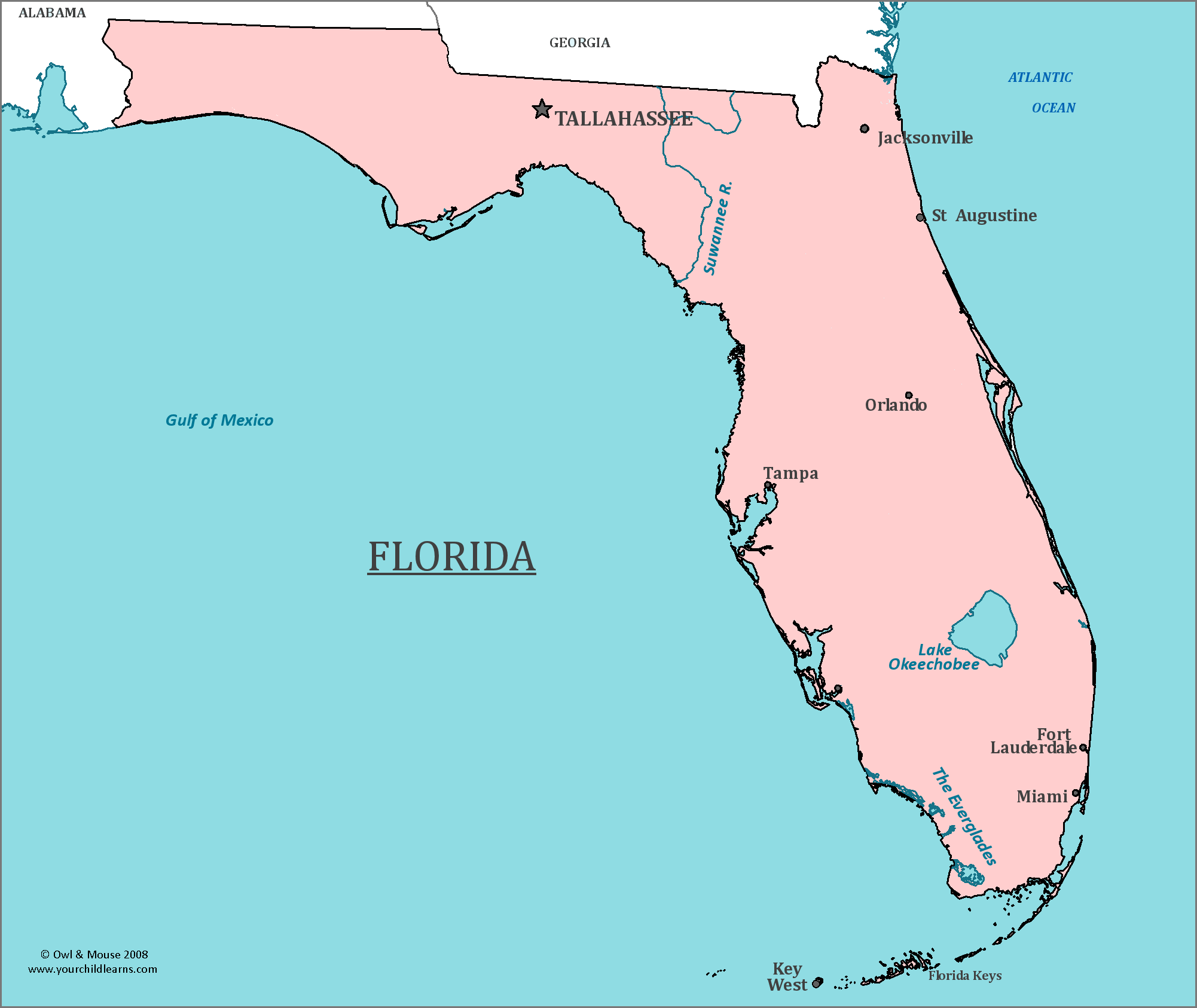 Florida State Map Map Of Florida And Information About The State